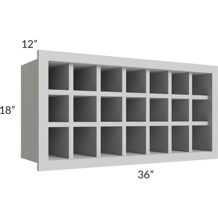Midtown Painted Grey Shaker 36x18 Wine Rack Cabinet