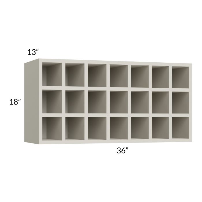 Milan Beige Matte 36x18 Wine Rack Cabinet