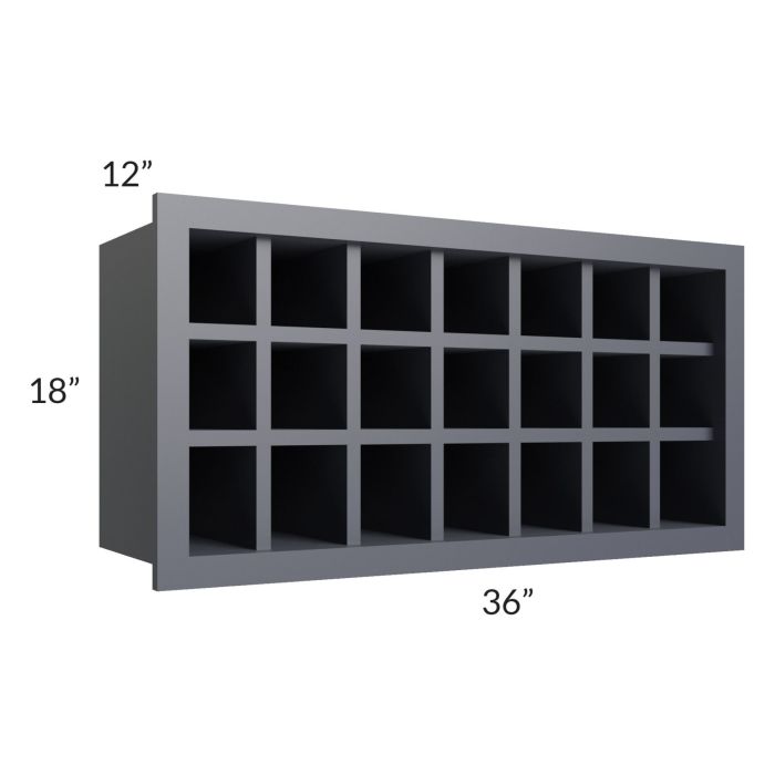 Vienna Indigo 36x18 Wine Rack Cabinet