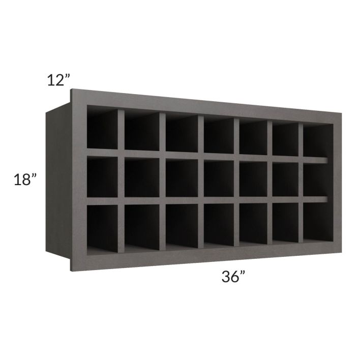 Salem Dark Grey 36x18 Wine Rack Cabinet