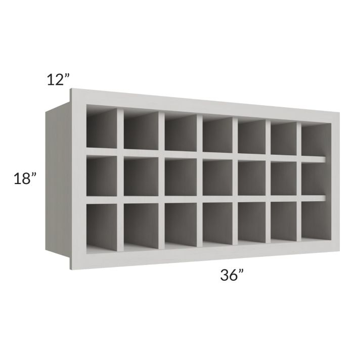 Salem Light Grey 36x18 Wine Rack Cabinet