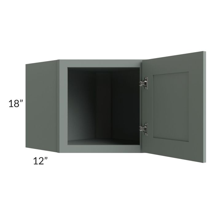 Woodland Green Shaker 24" 2-Drawer Base Cabinet