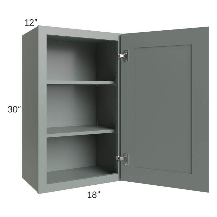 Woodland Green Shaker 24" 2-Drawer Base Cabinet