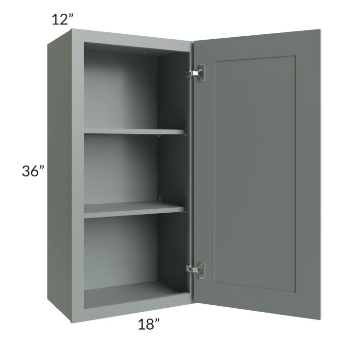 Woodland Green Shaker 24" 2-Drawer Base Cabinet