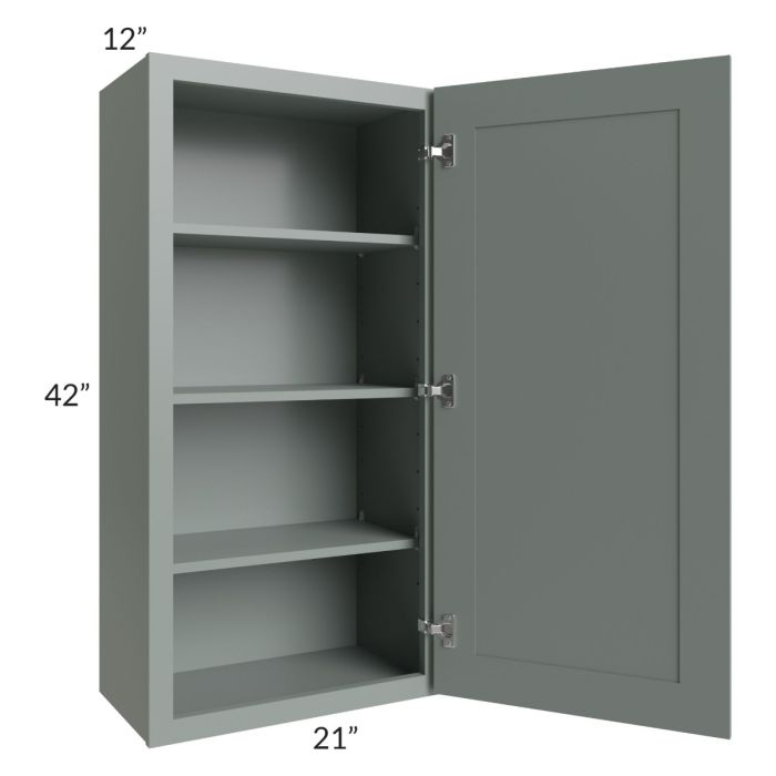 Woodland Green Shaker 24" 2-Drawer Base Cabinet