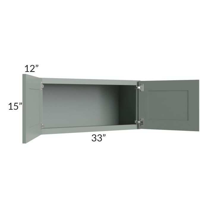 Woodland Green Shaker 24" 2-Drawer Base Cabinet