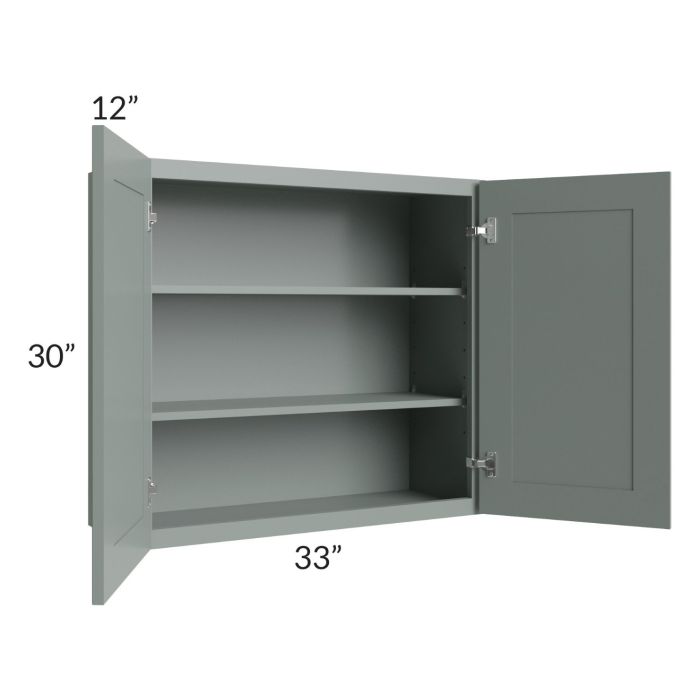 Woodland Green Shaker 24" 2-Drawer Base Cabinet