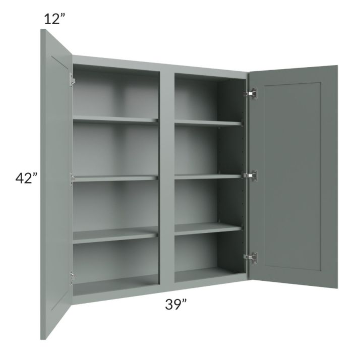 Woodland Green Shaker 24" 2-Drawer Base Cabinet