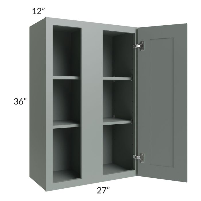 Woodland Green Shaker 24" 2-Drawer Base Cabinet