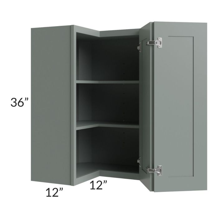 Woodland Green Shaker 24" 2-Drawer Base Cabinet