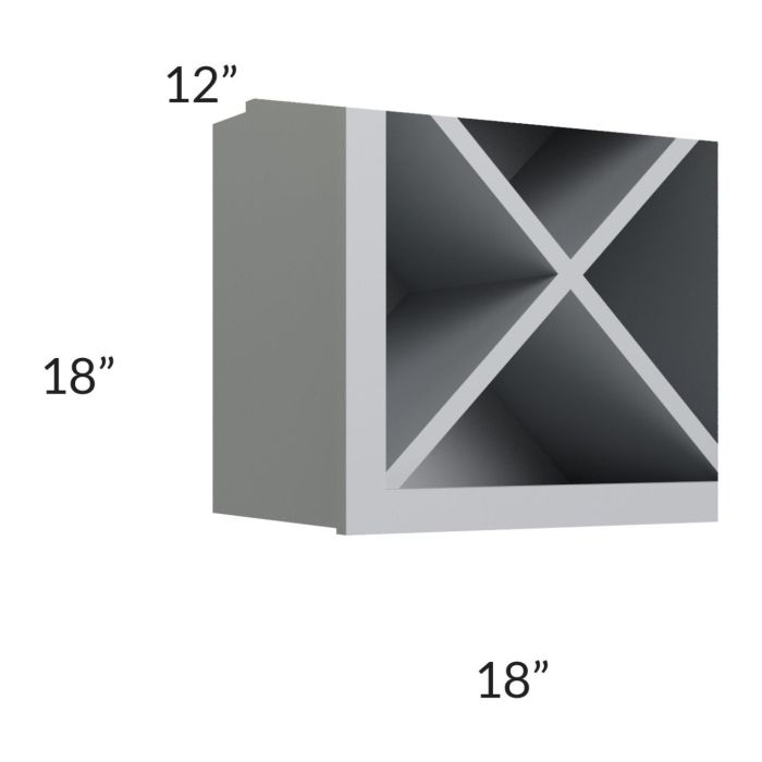 Asheville Grey Shaker 18x18 Wine Rack Cabinet