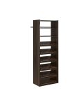 Essential Tower Closet Storage Wall Mounted Organizer Kit System with Shelves and Hanging Rod