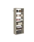 Essential Shelf Tower Closet Storage Wall Mounted Organizer Kit System with Shelves and Hanging Rod