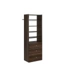 Premium Tower Closet Storage Wall Mounted Wardrobe Organizer Kit System with Shelves and Drawers