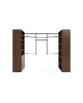 L Shaped Walk In Closet Storage Wall Mounted Wardrobe Organizer Kit System with Shelves and Drawers