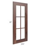 Farmhouse Walnut Shaker 15x36 Mullion Door (cabinet not included) - Out of stock through mid April