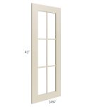 Stratton Khaki Shaker 15x42 Mullion Door (cabinet not included) - Out of stock through mid April