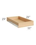 Alpine White Shaker 15" Roll Out Tray with a Dovetailed Drawer Box - Out of stock through early April