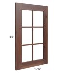 Farmhouse Walnut Shaker 18x30 Mullion Door (cabinet not included)
