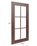 Farmhouse Walnut Shaker 18x36 Mullion Door (cabinet not included) - Out of stock through mid April