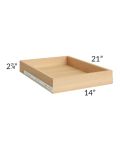 Signature Vanilla Glaze 18" Roll Out Tray with a Dovetailed Drawer Box
