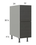 Euro Cafe 12" 2-Drawer Base Cabinet
