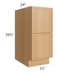 Portland Sand 15" 2-Drawer Base Cabinet