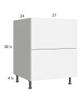 Euro Gloss White 27" 2-Drawer Base Cabinet
