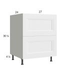 Harbor White 27" 2-Drawer Base Cabinet