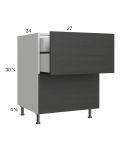 Euro Cafe 27" 2-Drawer Base Cabinet with 1 Inner Drawer