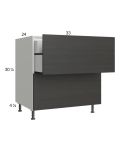 Euro Cafe 33" 2-Drawer Base Cabinet with 1 Inner Drawer