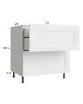 Harbor White 33" 2-Drawer Base Cabinet with 1 Inner Drawer