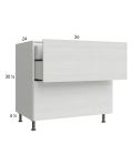 Euro White Grain 36" 2-Drawer Base Cabinet with 1 Inner Drawer