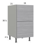 Euro Grey 18" 2-Drawer Vanity Base Cabinet