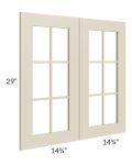 Stratton Khaki Shaker 30x30 Mullion Door (cabinet not included)