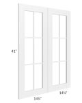 Stratton White Shaker 30x42 Mullion Door (cabinet not included)
