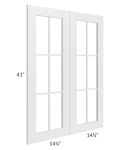 Palisades White 30x42 Mullion Door (cabinet not included)