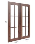Farmhouse Walnut Shaker 30x42 Mullion Door (cabinet not included) - Out of stock through mid April
