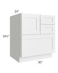 Stratton White Shaker 30” Cooktop Base Cabinet