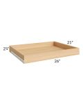 Vail White Shaker 30" Roll Out Tray with a Dovetailed Drawer Box
