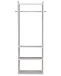 Vertical Hanging Tower Closet Storage Solution Organizer Accessory Kit with Clothes Rod and 2 Open Shelves