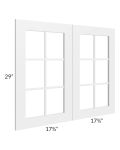 Stratton White Shaker 36x30 Mullion Door (cabinet not included)