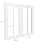 Stratton White Shaker 36x36 Mullion Door (cabinet not included)