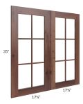 Farmhouse Walnut Shaker 36x36 Mullion Door (cabinet not included) - Out of stock through mid April