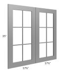 Stratton Light Grey Shaker 36x36 Mullion Door (cabinet not included)