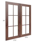 Farmhouse Walnut Shaker 36x42 Mullion Door (cabinet not included) - Out of stock through mid April
