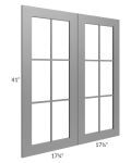 Stratton Light Grey Shaker 36x42 Mullion Door (cabinet not included) 