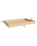 Natural Grey Shaker 36" Roll Out Tray with a Dovetailed Drawer Box