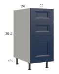 Harbor Navy 15" 3-Drawer Base Cabinet