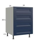Harbor Navy 24" 4-Drawer Base Cabinet